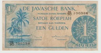 Indonesia 1 Gulden/Roepiah, 1948 image