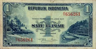 Indonesia 1 Rupiah, 1951 image