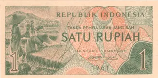 Indonesia 1 Rupiah, 1961 image