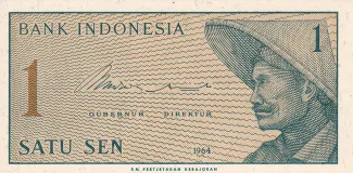 Indonesia 1 Sen, 1964 image