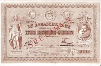 Netherlands East Indies 200 Gulden, 1922 image