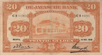 Netherlands East Indies 20 Gulden, 1921 image