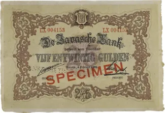 Netherlands East Indies 25 Gulden, 1921 image