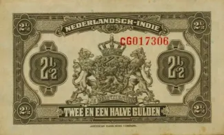 Netherlands East Indies 2 Gulden, 1919-1920 reverse