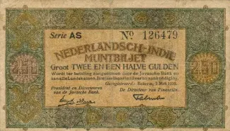 Netherlands East Indies 2 Gulden, 1920 image