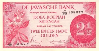 Netherlands East Indies 2 Gulden/Roepiah, 1948 image