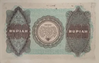 Indonesia 400 Rupiah, 1948 reverse