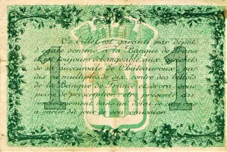 Indre, Department of 1 Franc, 1915 reverse