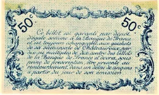 Indre, Department of 50 Centimes, 1916 reverse