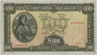 Ireland 100 Pounds, 1937 image
