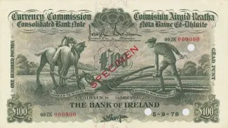 Ireland 100 Pounds, 1930 image