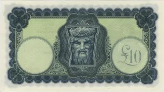 Ireland 10 Pounds, 1962-1976 reverse
