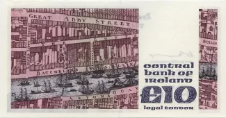 Ireland 10 Pounds, 1978-1992 reverse