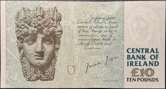 Ireland 10 Pounds, 1993-1999 reverse
