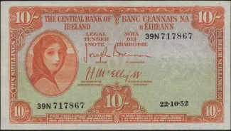 Ireland 10 Shillings, 1959 image