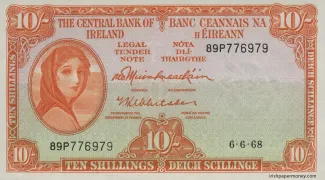 Ireland 10 Shillings, 1968 image