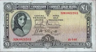 Ireland 1 Pound, 1937 image