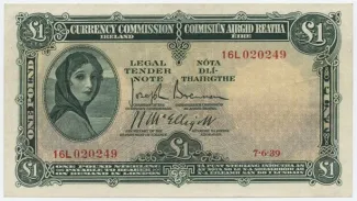 Ireland 1 Pound, 1939 image
