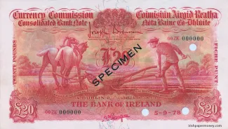 Ireland 20 Pounds, 1929 image