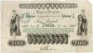 Ireland 5 Pounds, 1919 image