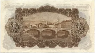 Ireland 5 Pounds, 1929-1939 reverse