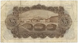 Ireland 5 Pounds, 1929-1939 reverse