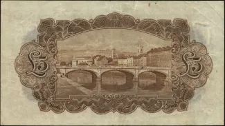 Ireland 5 Pounds, 1929-1939 reverse