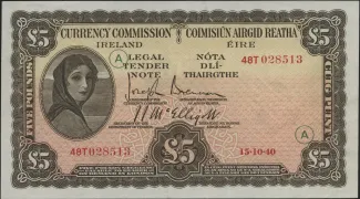 Ireland 5 Pounds, 1942 image