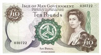Isle of Man 10 Pounds, 1972-1974 obverse