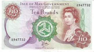Isle of Man 10 Pounds, 1979-1991 obverse
