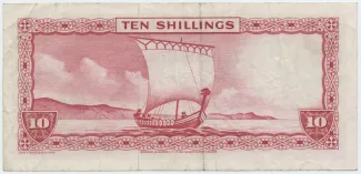 Isle of Man 10 Shillings - Elizabeth II, 1961-1967 reverse