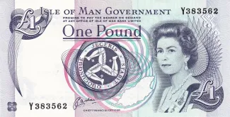 Isle of Man 1 Pound - Elizabeth II, 1990-2009 obverse