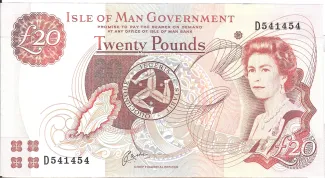 Isle of Man 20 Pounds - Elizabeth II, 1990-2002 obverse