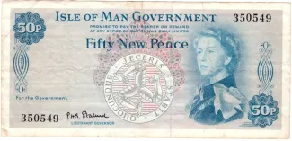 Isle of Man 50 New Pence, 1969 obverse