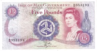 Isle of Man 5 Pounds, 1979-1987 obverse