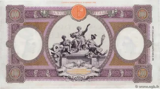 Italian East Africa 1.000 Lire, 1938-1939 reverse