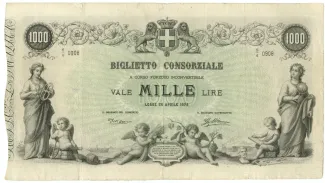 Italian States 1.000 Lire, 1874 image