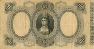 Italian States 100 Lire, 1874 reverse
