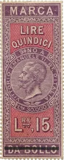 Italian States 15 Lire, 1866 image
