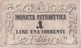 Italian States 1 Lira, 1848 image