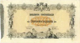 Italian States 250 Lire, 1874 image