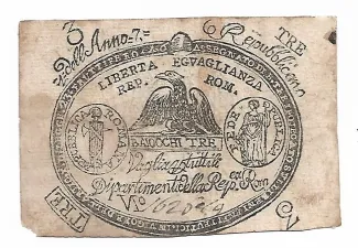 Italian States 3 Baiocchi, 1798 image