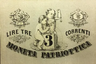 Italian States 3 Lire, 1848 image