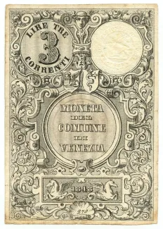Italian States 3 Lire, 1848 image