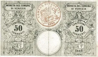 Italian States 50 centesimi, 1849 image