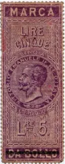 Italian States 5 Lire, 1866 image