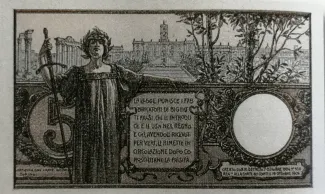Italian States 5 Lire, 1904-1925 reverse