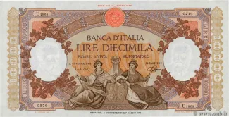 Italy 10.000 Lire, 1962 image