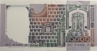 Italy 10.000 Lire, 1976-1984 reverse