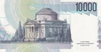 Italy 10.000 Lire, 1984-1998 reverse